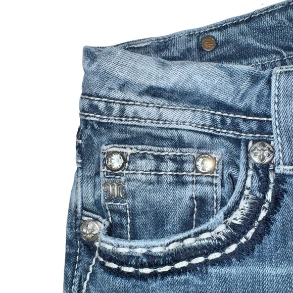 MISS ME Designer distressed easy boot jeans women’s size 29 8 - Picture 5 of 14